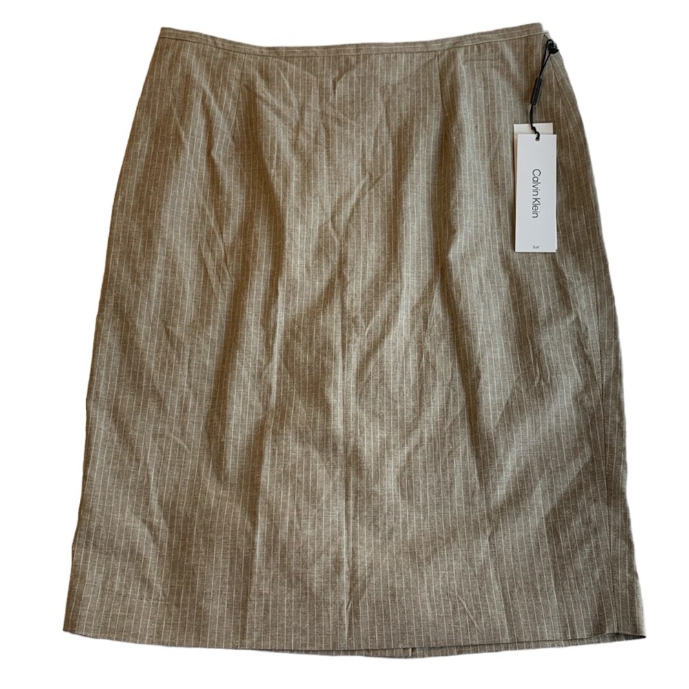 NWT CALVIN KLEIN Pinstripe Pencil Skirt - Picture 1 of 12
